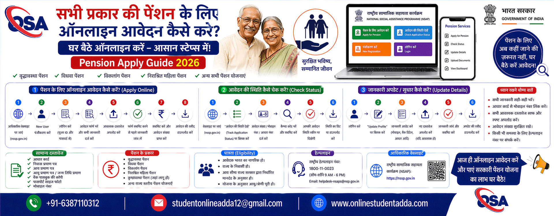 सभी प्रकार की पेंशन के लिए ऑनलाइन आवेदन कैसे करें | Pension Apply Guide 2026